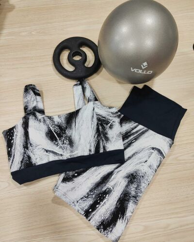Imagem de Conjunto Shorts Preto e Branco Tamanho M - BJAGPBM01